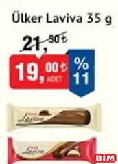 ÜLKER LAVİVA ÇİKOLATA 35 G
